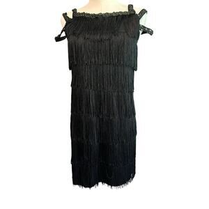 Flapper Dress Black Fringe Costume Great Gatsby Prom Party Cosplay Homecoming